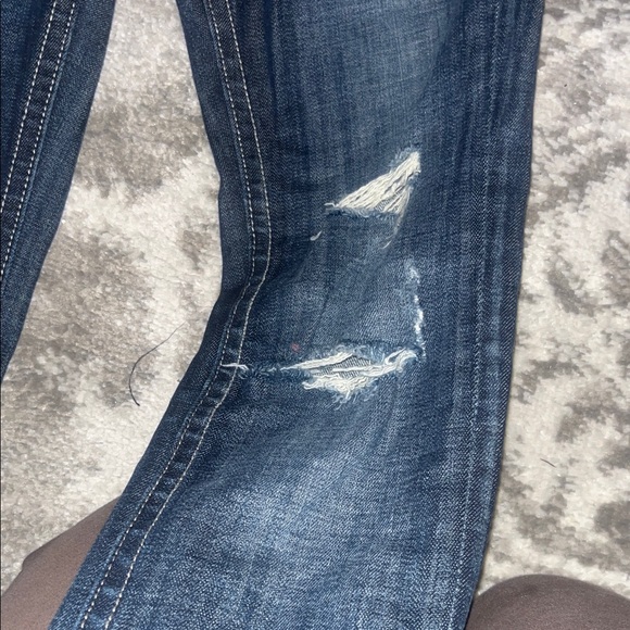 Vigoss Dark Blue Skinny Distressed Jeans - Picture 6 of 6